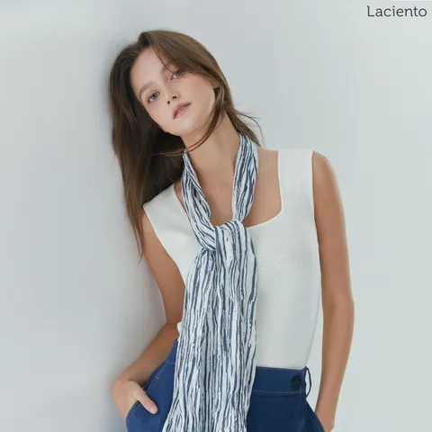 [ ★ 더이상 인하없는 최종가 시즌오프 선점필수 ★]라씨엔토 24 SUMMER 린넨 100% 썸머 스카프