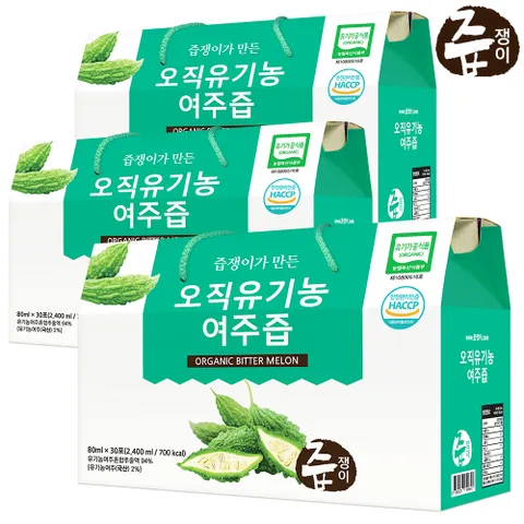 [즙쟁이] 오직 유기농 여주즙 3박스 90포