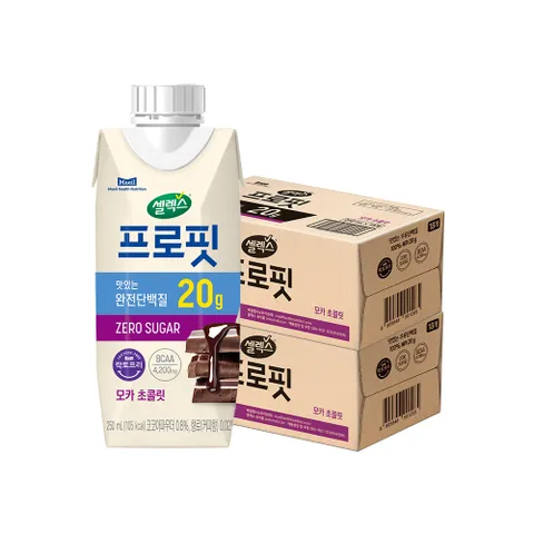 [Hmall]셀렉스 프로핏 완전단백질 드링크 모카초콜릿 2박스 (250ML x 36입)