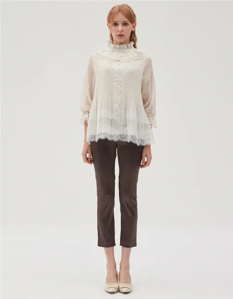 [현대백화점] [손정완] 러블리 도트 블라우스 ZDR3333031