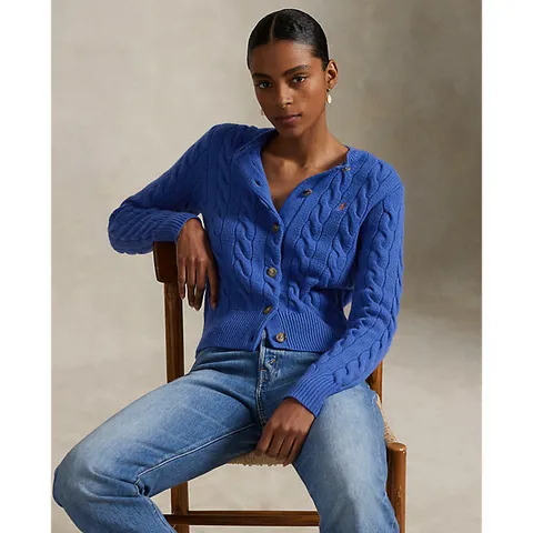 [현대백화점] 폴로 랄프 로렌 여성 케이블 니트 울 캐시미어 카디건(WMPOSWENDW20419400)