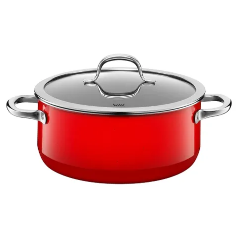 [해외직구] 실리트 실라간 패션 인덕션용냄비 낮은냄비 레드 24cm - 현대Hmall