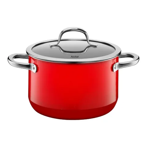 [해외직구] 실리트 실라간 패션 인덕션용냄비 높은냄비 레드 20cm