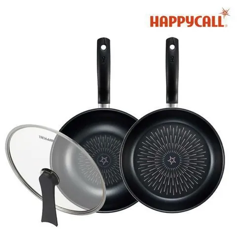 [HappyCall] 해피콜 스텔라 IH 후라이팬 3종세트(28+28궁+28뚜껑) +할인쿠폰