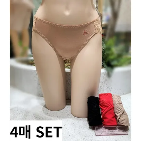 [현대백화점] [**무 역 점에서 구매시 금액별 사은품 증정**][와코루] 면모달 레이스 여성팬티 단품 4매 SET (WPT4148S)