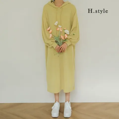 [하프클럽/에이치스타일]WB/후드롱니트OPS/가을/빅사이즈/쉬폰