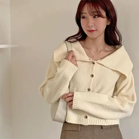 아트박스/신상오픈런 알파카니트 크롭니트 키작녀 쇄골 숏가디건 +할인쿠폰
