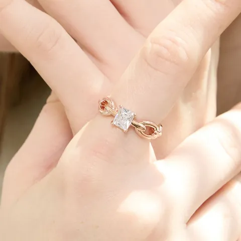 [르샵주얼리] 14K 스퀘어 링크 반지(GoldPlated)_LJ5197BRR