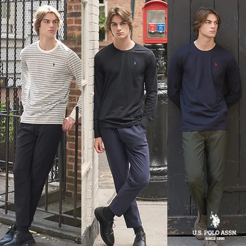 [런칭가 99000원][U.S. POLO ASSN.] USPA 남성 클래식 이지스트링 밴딩팬츠 3종 (HUPF239103) - 현대Hmall