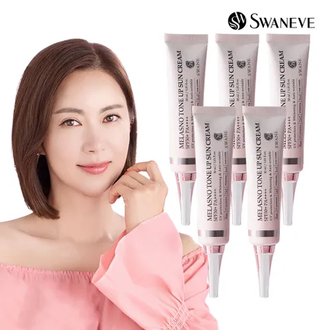 스와니브 멜라즈노 캐비아 톤업 선크림 5개 선블록 자외선 선블럭 미백 주름개선