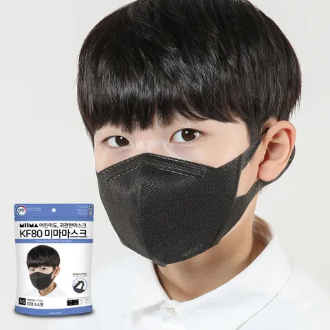 미마 보건용마스크 소소형 검정 30개입(KF80)