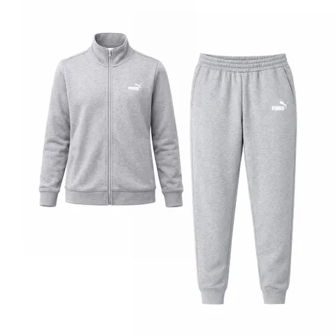 푸마 PUMA 에센셜 폴리스 기모 스웨트 트랙수트 남성 트레이닝 세트 운동복 런닝복 그레이 688175-03