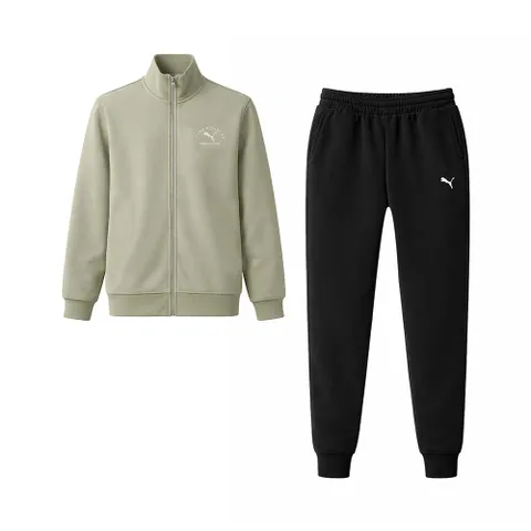 푸마 PUMA 클래식 폴리스 기모 스웨트 트랙수트 남성 트레이닝 세트 운동복 런닝복 아미 블랙 688176-82