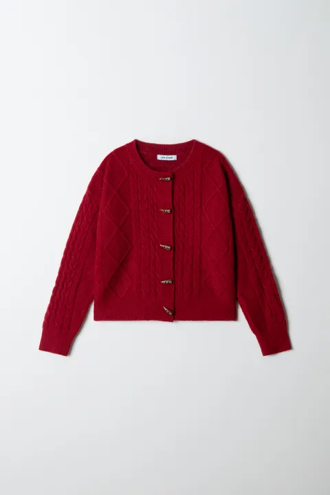 [현대백화점] [러브앤쇼] 꽈배기 니트 가디건 GCFJGCD03 +할인쿠폰