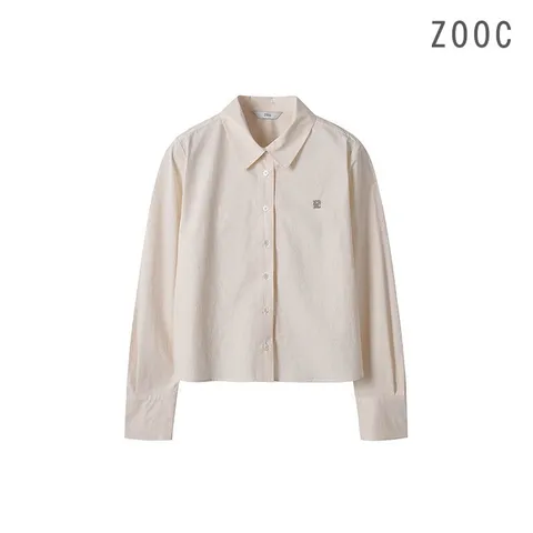 [ZOOC] 로고장식 코튼 크랍셔츠 LP_V251MSC901 +할인쿠폰