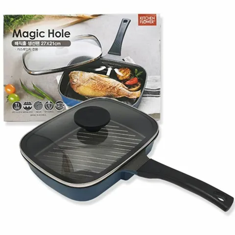 생선팬 후라이팬 그릴팬 연기 배출 생선구이팬 27cm - 현대Hmall