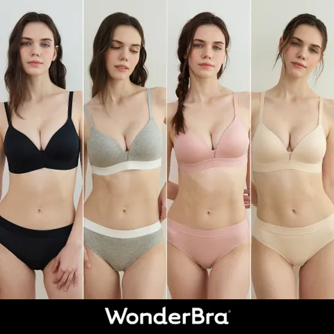 [Wonderbra] 볼륨 스포츠 아웃밴드 노와이어 브라팬티 8종세트  WBW5N30313233_T +할인쿠폰
