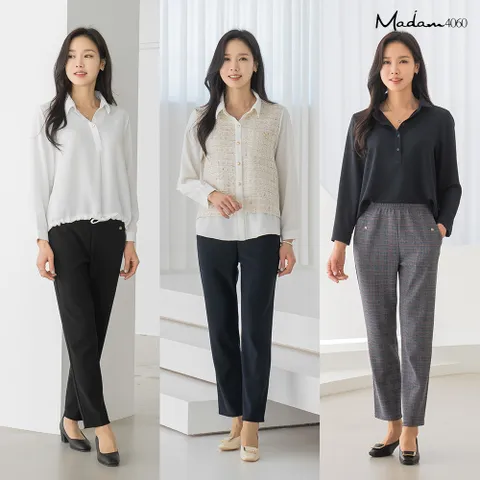 엄마옷 마담4060 팬츠 1+1+1 데일리 여성바지 보들배기 3종-YHPN2502001- +할인쿠폰