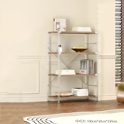 [리벨리] 다용도 조립식 4단 수납 선반(100cmX40cmX130cm) +할인쿠폰