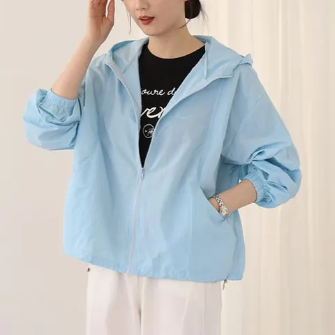 [웬디즈갤러리]박시핏 후드 바람막이 점퍼 /여성 루즈핏 체형커버 UJP106 +할인쿠폰