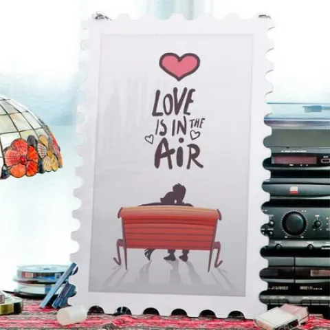 아트박스/꾸밈 nu613-행잉액자_사랑으로가득차있는곳(우표세로대형)