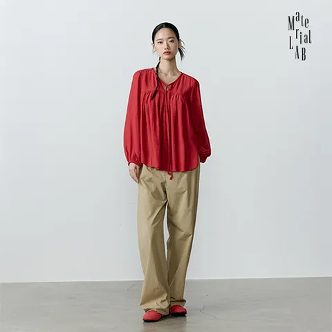 [ NEW STANDARD]머티리얼랩 25FW 브리즈 플리츠 블라우스 +무이자3개월