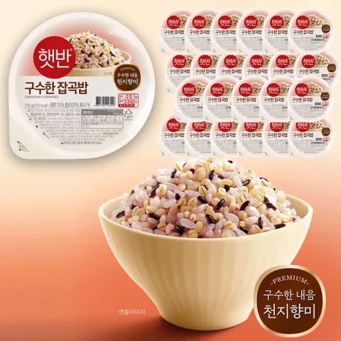 온누리 특별+적립 [CJ햇반] 구수한 잡곡밥 210g X 24개