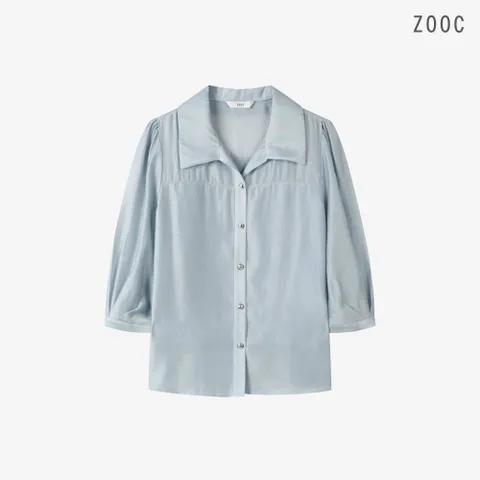[ZOOC] 와이드 카라 시어 블라우스 SB_V263MSC920