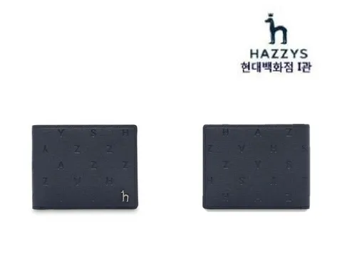 [현대백화점] 헤지스 핸드백 [HJWA0E563N3][GOLDEN LANE] 네이비 로고 엠보 가죽 2단 머니클립  +할인쿠폰(*배송메제시 요청시 선물포장 가능*)