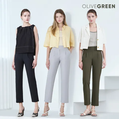 [ ★팬츠맛집!여름초특가★]올리브그린 24년 여름 아이스 나일론스판팬츠3종