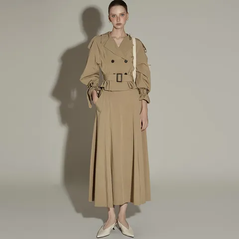 [딘트] D5375 벨트 세트 트렌치 투피스 +할인쿠폰