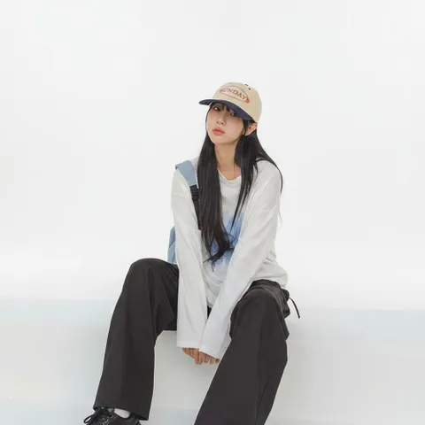 |KHTA727|여성용 라운드넥 꽃무늬 오버사이즈 롱 티셔츠 +할인쿠폰