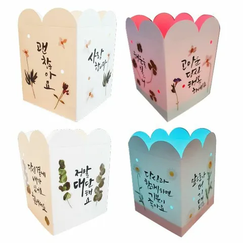 피오피스토리 압화미니조명등(6종 택1)