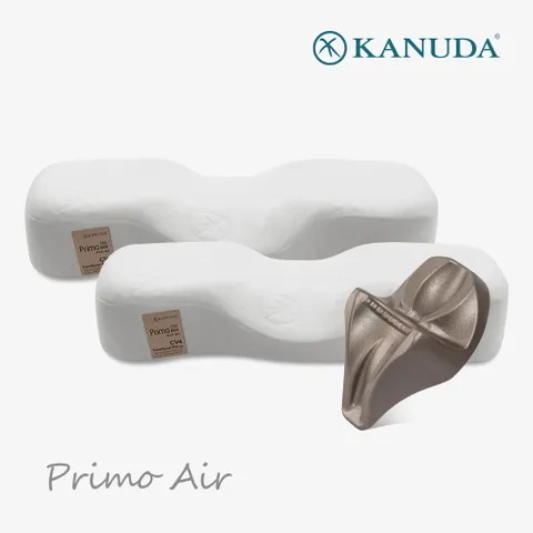 [가누다] 골드라벨 프리모에어(Soft) 더블세트(베개2+머리냅1) 메모리폼 경추 베개