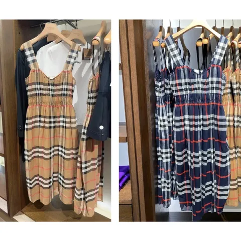 [해외배송] 버버리 여성 DELILAH 체크 셔링 민소매 원피스 4컬러 80843131 +할인쿠폰