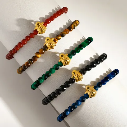 골드앤 순금 24K 황금 거북이 천연석 비즈 팔찌 소 +할인쿠폰