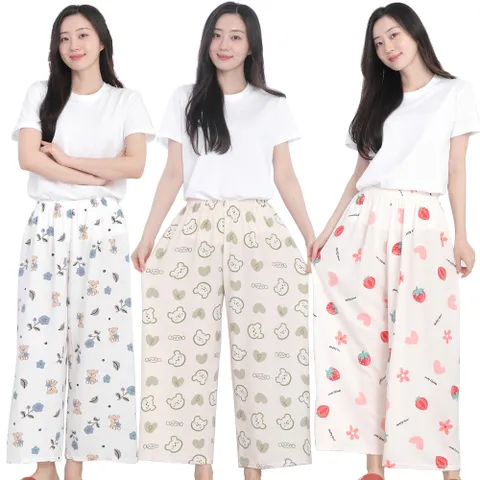 여성 통바지 아이스팬츠 와이드 통 여름 홈웨어 팬츠 +할인쿠폰
