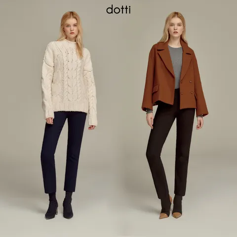[도티 dotti] 도티 22FW 여성 소프트 터치 기모 본딩 팬츠 2종 (TMBW) - 현대Hmall