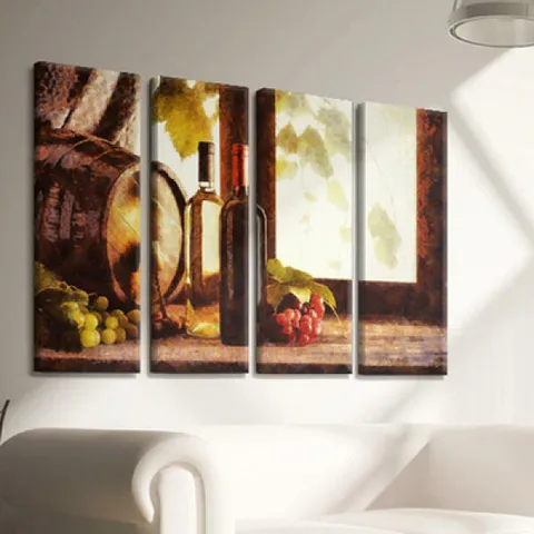 아트박스/꾸밈 cx530-화이트와인과_레드와인_대형노프레임세트