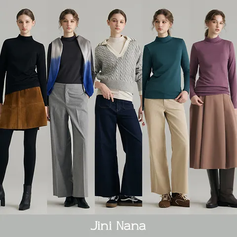 [ ★25년최신상!초특가★]지니나나 기모 모크넥풀오버 6종