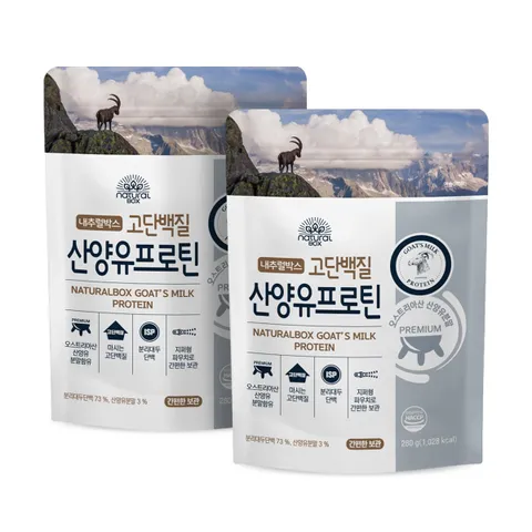 [2개 묶음] [내추럴박스] 산양유 프로틴 (280g) x 2개