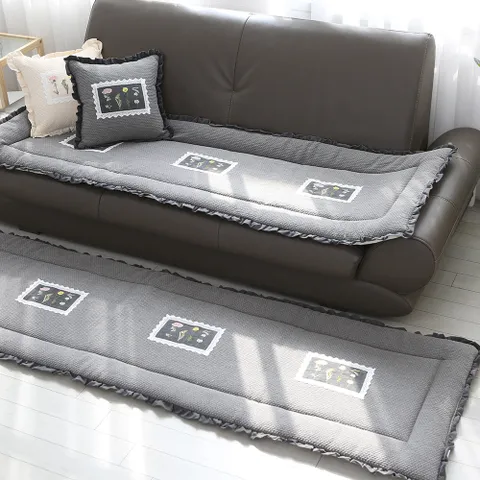 이솔홈 사계절 팬지 쇼파패드 4인용 60X240