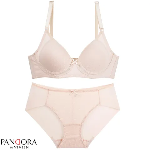 판도라by비비안 쿨메쉬 노와이어 브라팬티 AB컵 pst7100