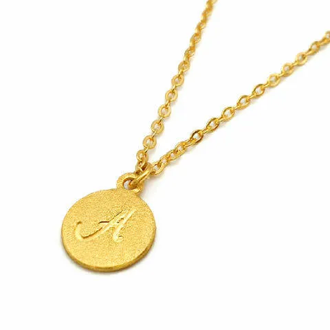 [골드리카]순금 이니셜 코인 목걸이 3.75g+18K잠금(99.9%)
