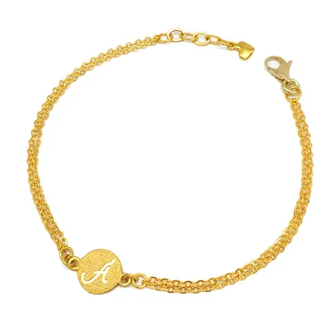 [골드리카]순금 이니셜 코인 팔찌 3.75g+14K잠금(99.9%)