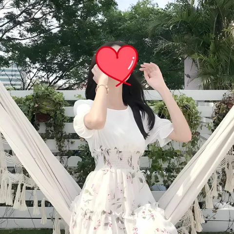 원피스 OPS 드레스 홈웨어 하이웨스트 프릴소매 쉬폰 롱 +할인쿠폰