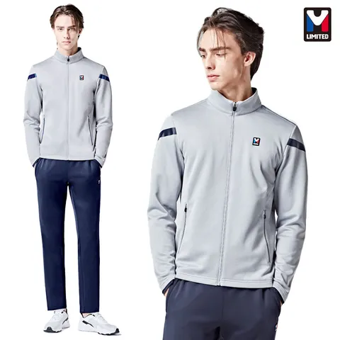 엠리밋 남성 남자 니트 추리닝 운동복 트레이닝복 세트 그레이