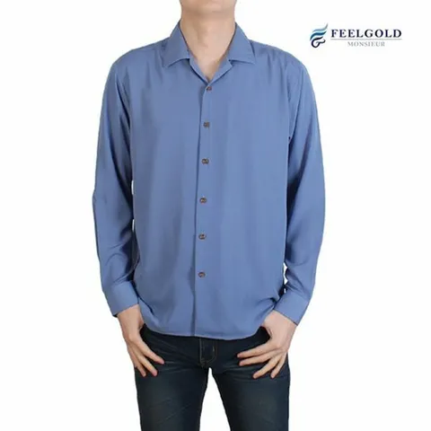 [하프클럽/필골드]MS607 카치온 솔리드 오픈카라셔츠R