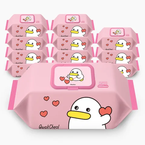 곽철이 물티슈 하트 100매 (12개입)