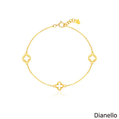 [런칭 단한번] 디아넬로 24K 벨클로버 팔찌 +(방송) 골드바 4개 + 컷팅자수정 팔찌